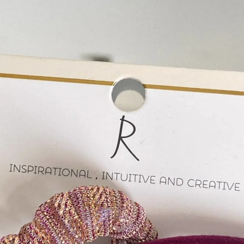 Nordstrom Initial ' R ' Bobby Pin Scrunchie Set Pearl Rhinestone
